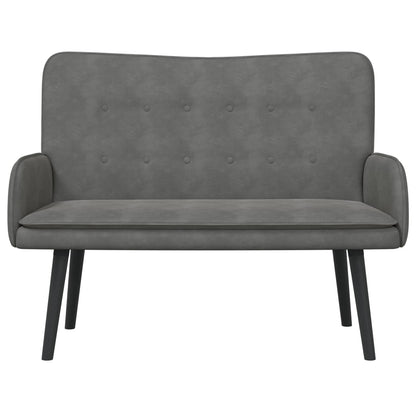 Divano a 2 Posti Grigio Scuro 115 x 61 x 87 cm Velluto (V)