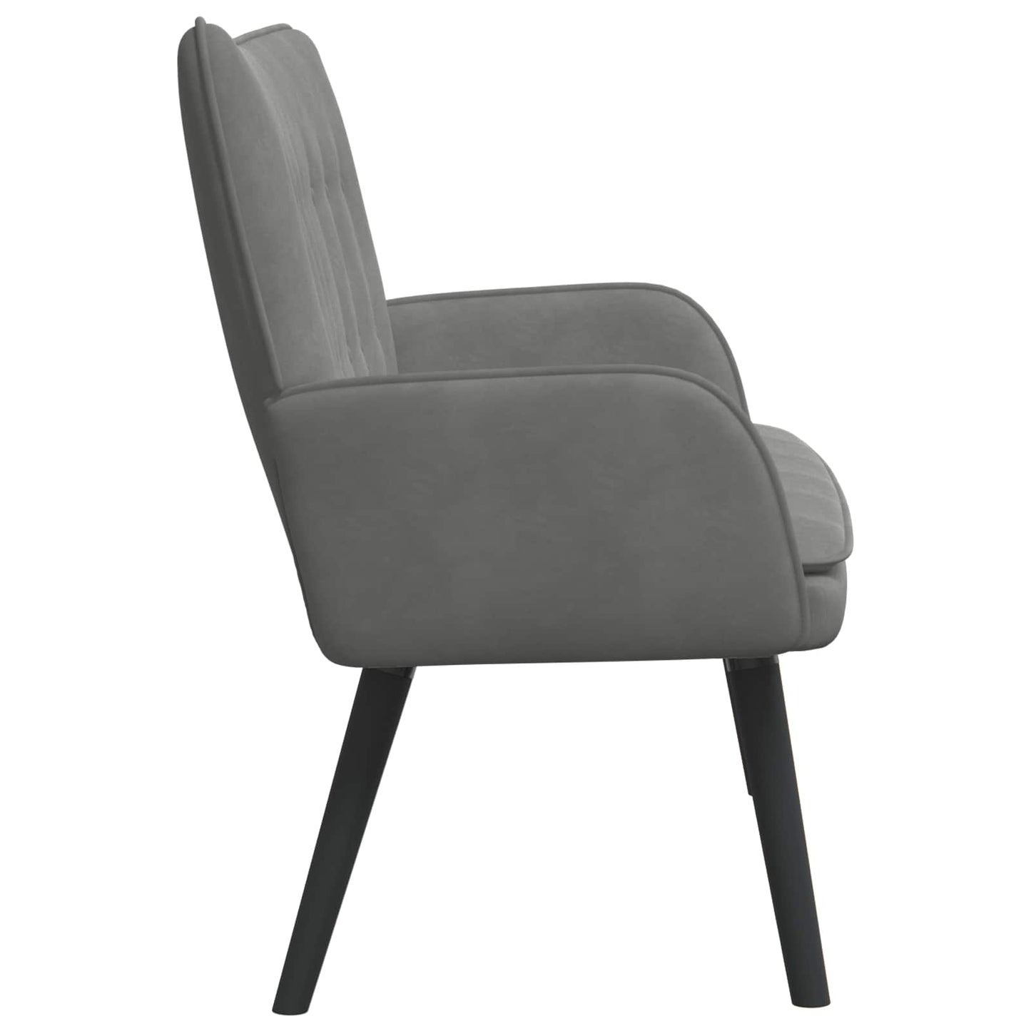 Divano a 2 Posti Grigio Scuro 115 x 61 x 87 cm Velluto (V)
