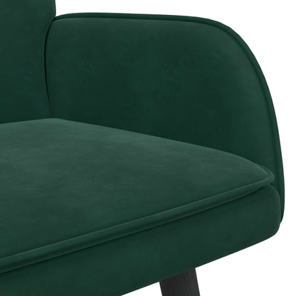 Sofa a Due Posti Verde Scuro 115 x 61 x 87 cm Velluto | homemem39