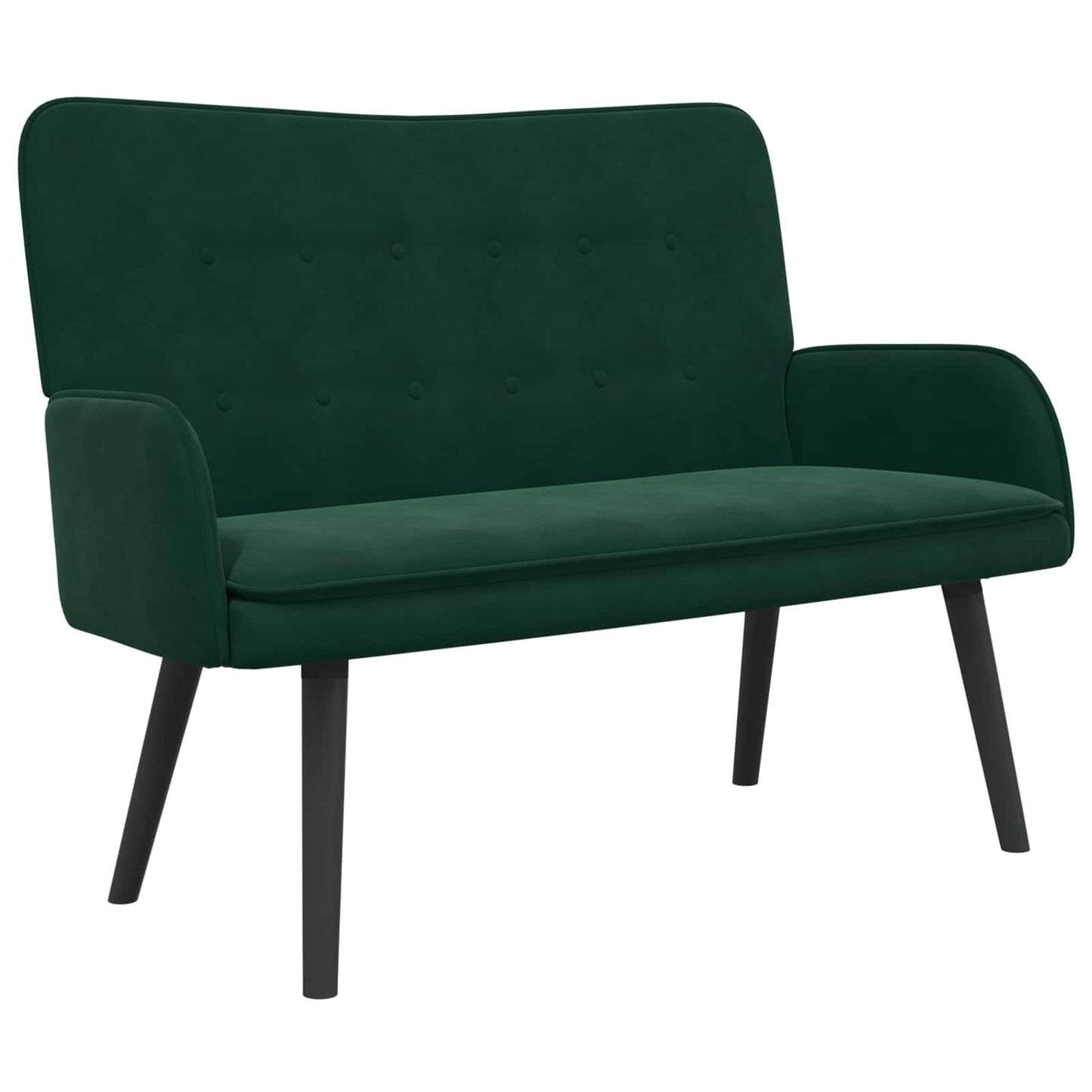 Sofa a Due Posti Verde Scuro 115 x 61 x 87 cm Velluto | homemem39