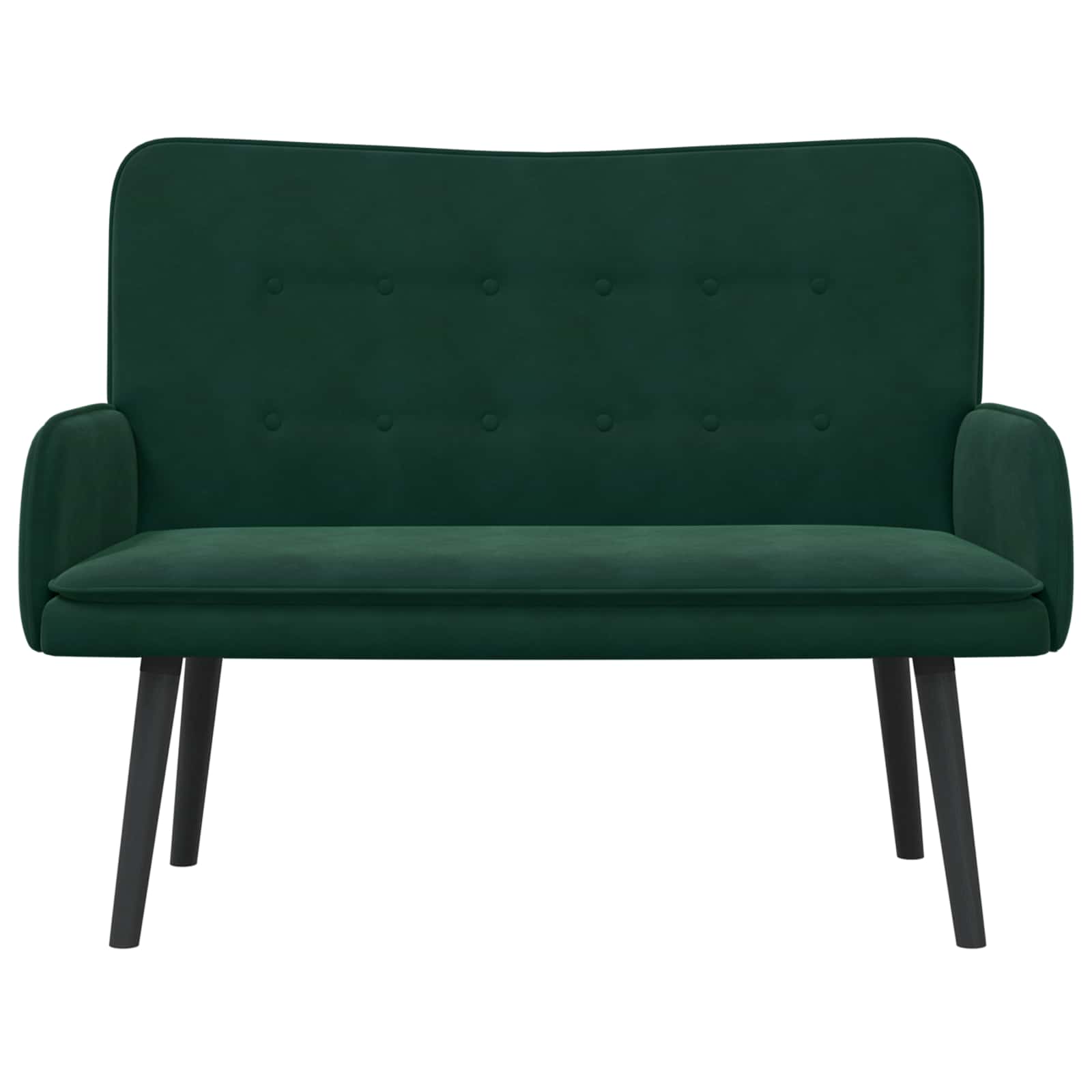 Sofa a Due Posti Verde Scuro 115 x 61 x 87 cm Velluto | homemem39