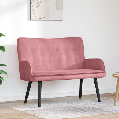 Sofa a Due Posti Rosa 115 x 61 x 87 cm Velluto | homemem39