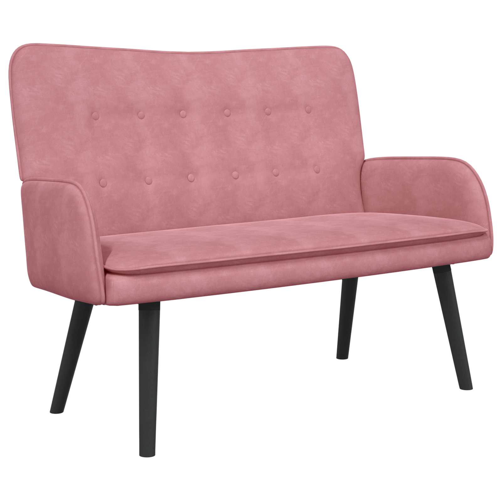 Sofa a Due Posti Rosa 115 x 61 x 87 cm Velluto | homemem39