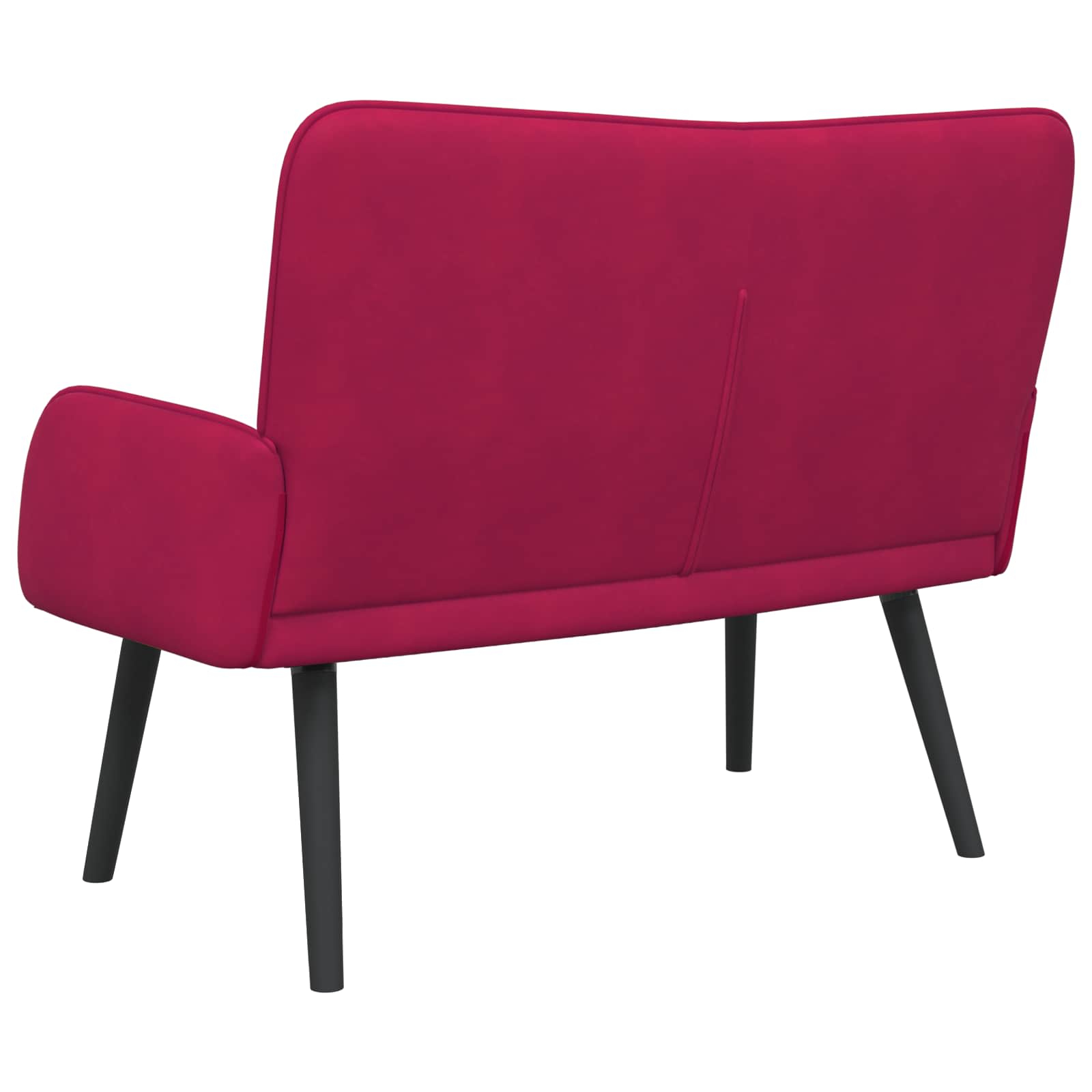 Sofa a Due Posti Rosso vino 115 x 61 x 87 cm Velluto | homemem39