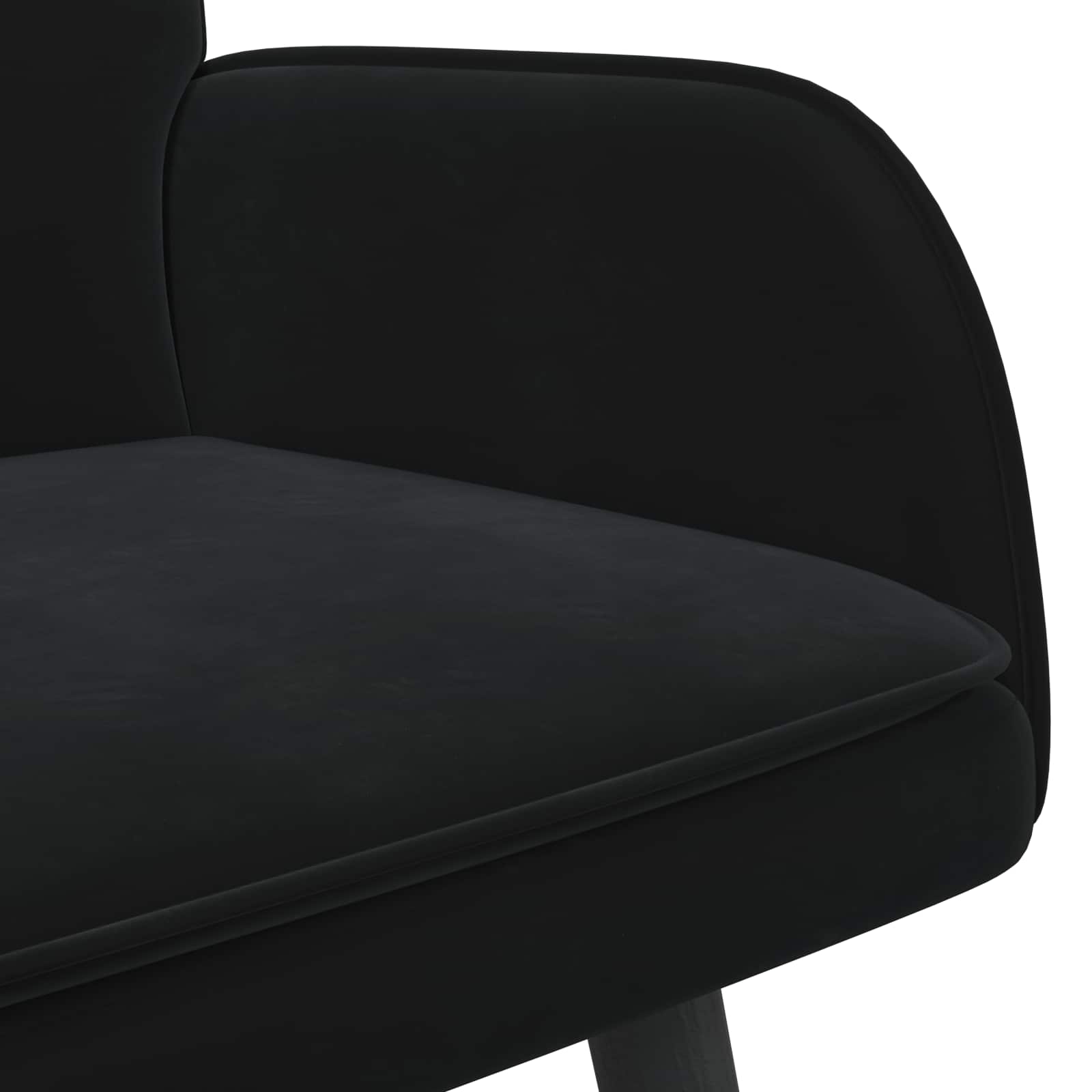 Sofa a Due Posti Nero 115 x 61 x 87 cm Velluto | homemem39