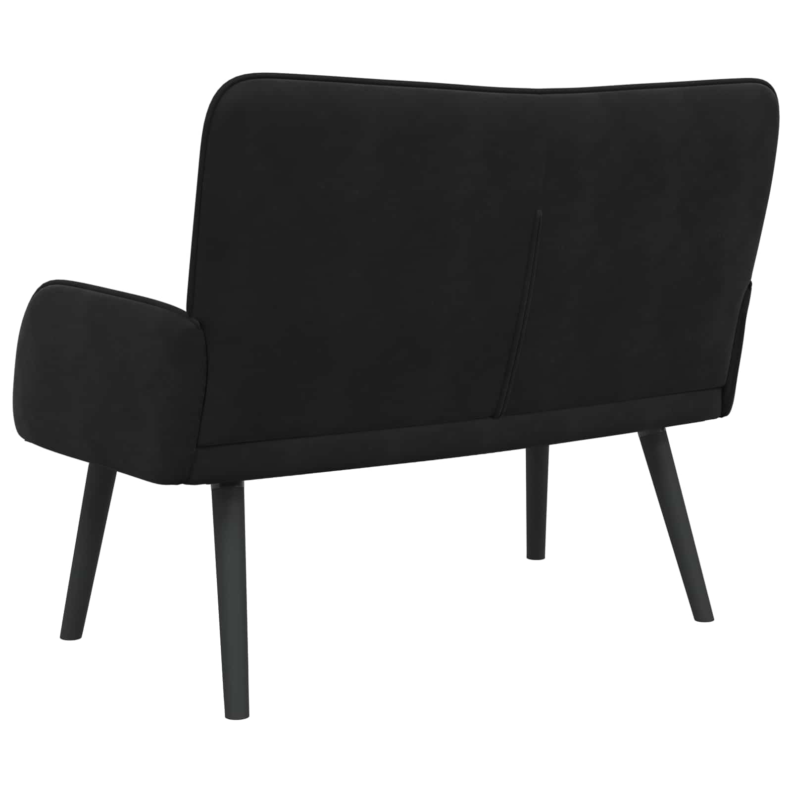 Sofa a Due Posti Nero 115 x 61 x 87 cm Velluto | homemem39