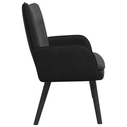 Divano a 2 Posti Nero 115 x 61 x 87 cm Velluto (V)