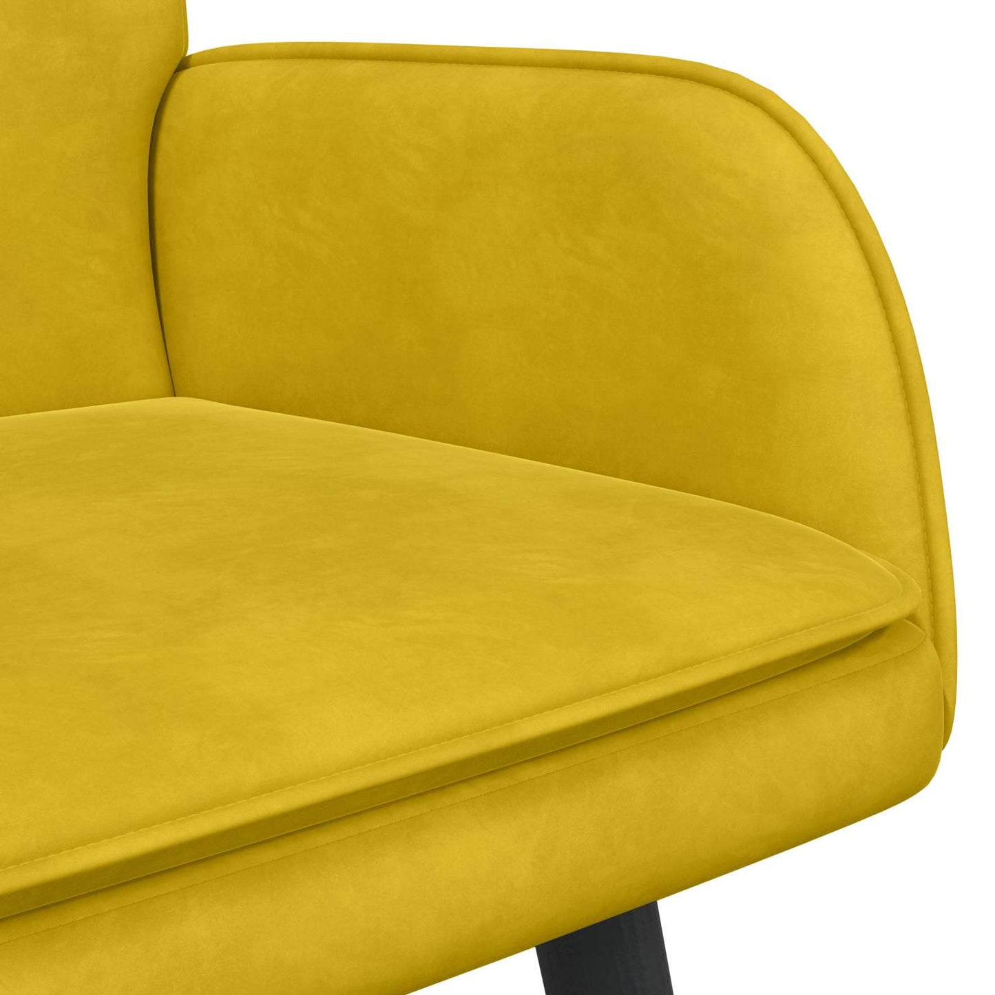 Sofa a Due Posti Giallo 115 x 61 x 87 cm Velluto | homemem39