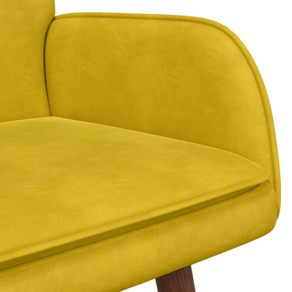 Divano a 2 Posti Giallo 115 x 61 x 87 cm Velluto (V)