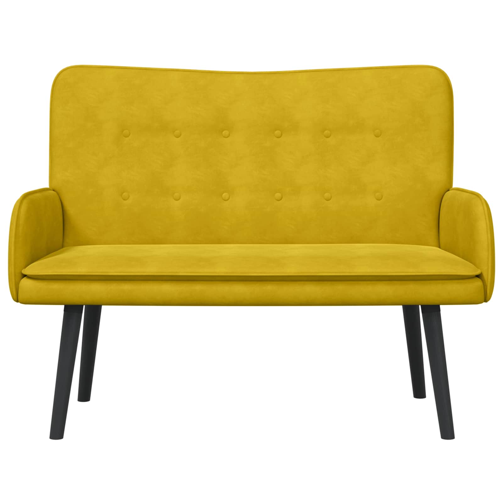 Sofa a Due Posti Giallo 115 x 61 x 87 cm Velluto | homemem39