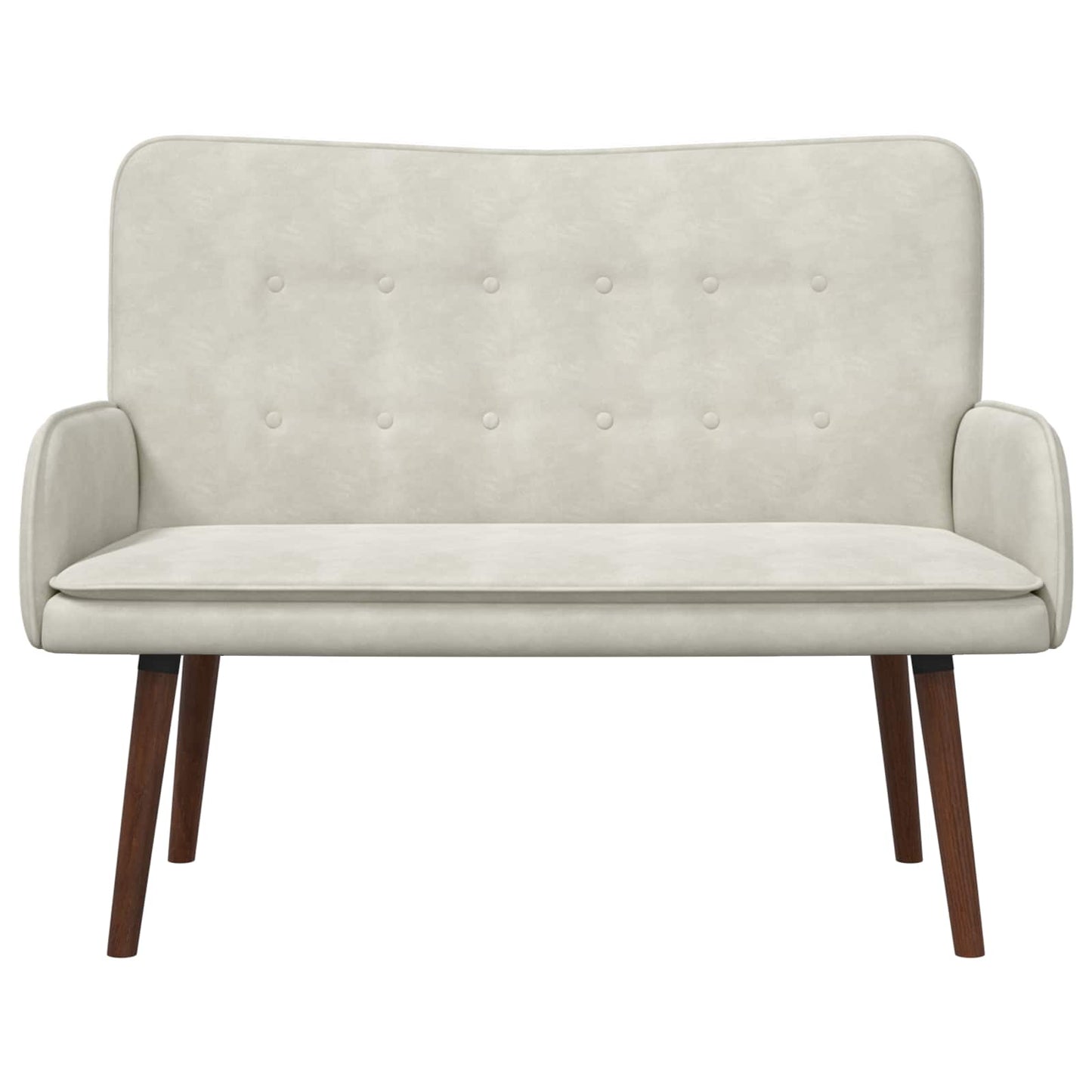 Divano a 2 Posti Crema 115 x 61 x 87 cm Velluto (V)