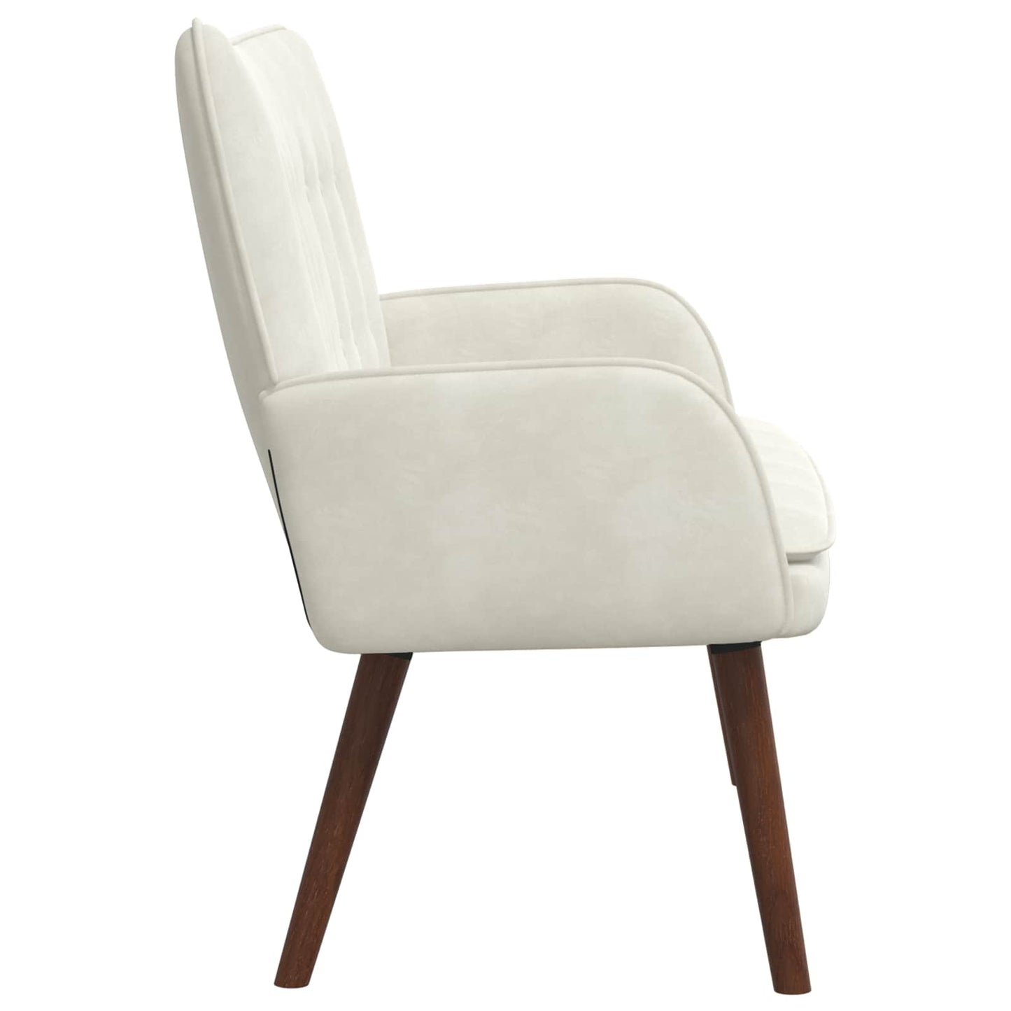 Divano a 2 Posti Crema 115 x 61 x 87 cm Velluto (V)
