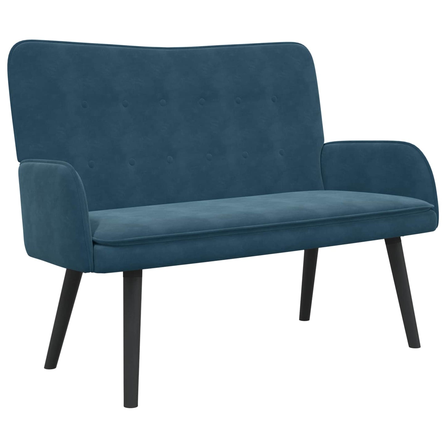 Sofa a Due Posti Blu 115 x 61 x 87 cm Velluto | homemem39