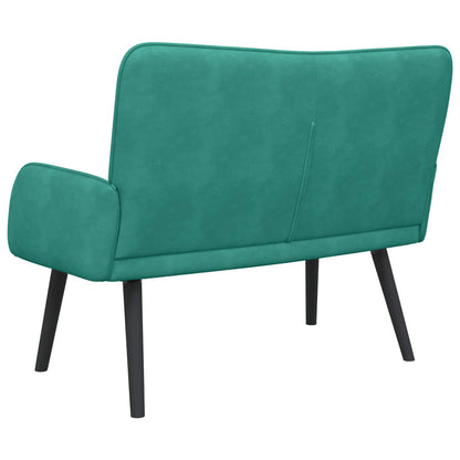Sofa a Due Posti Turchese 115 x 61 x 87 cm Velluto | homemem39