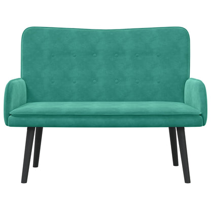 Sofa a Due Posti Turchese 115 x 61 x 87 cm Velluto | homemem39