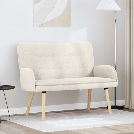 Divano a 2 Posti Crema 115 x 61 x 87 cm Bouclé