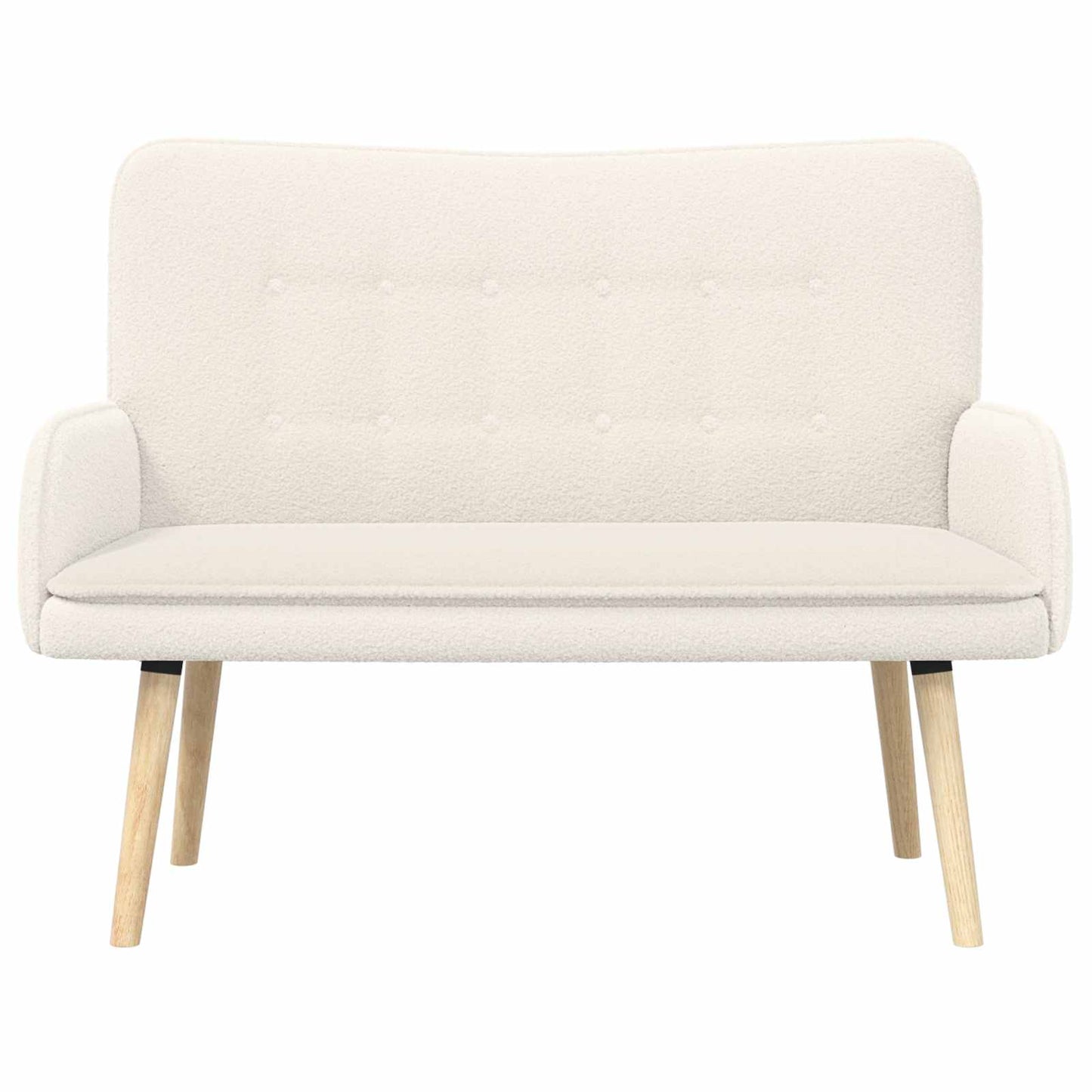 Divano a 2 Posti Crema 115 x 61 x 87 cm Bouclé | homemem39