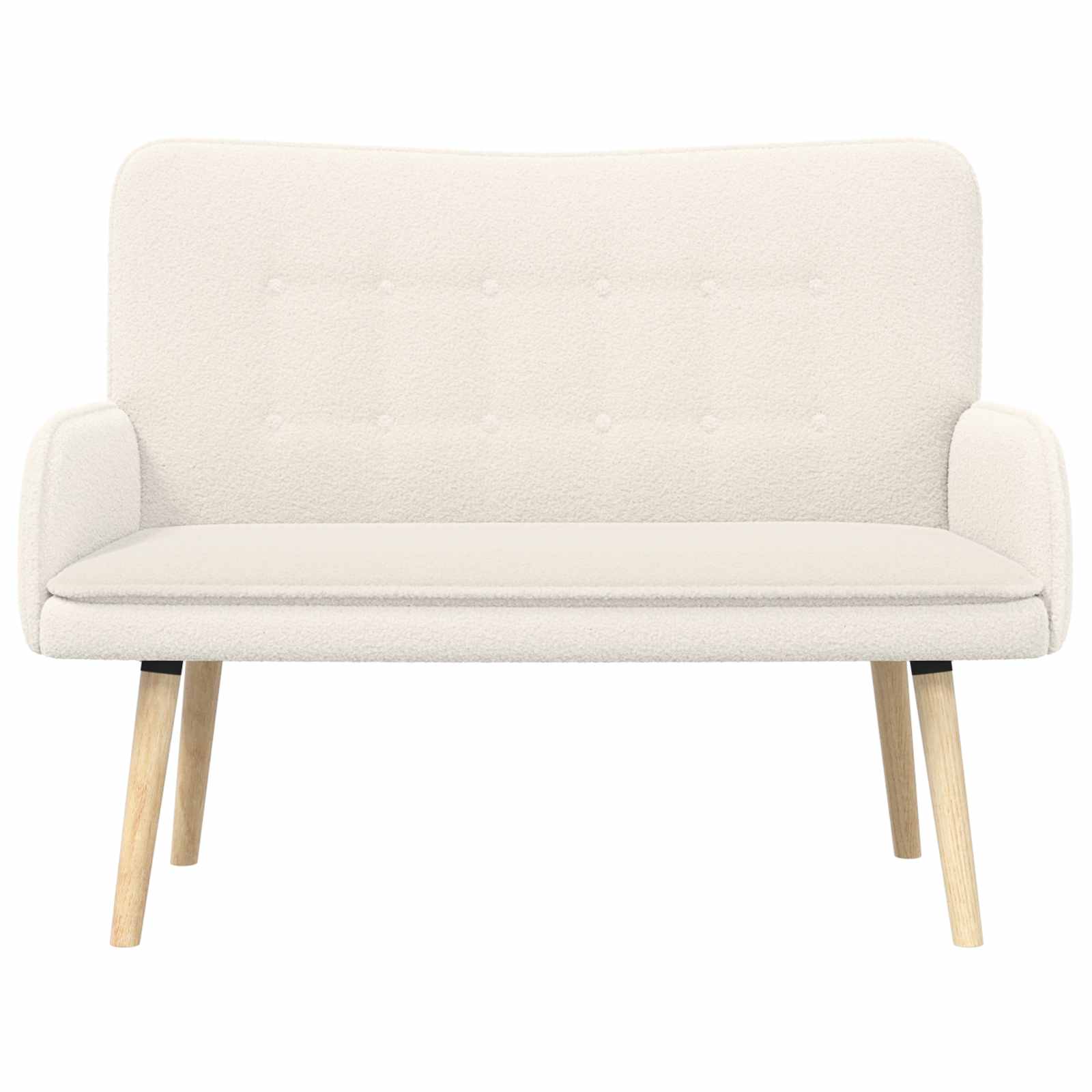 Divano a 2 Posti Crema 115 x 61 x 87 cm Bouclé | homemem39