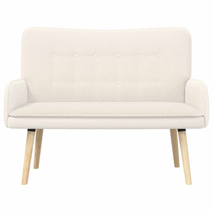 Divano a 2 Posti Crema 115 x 61 x 87 cm Bouclé | homemem39
