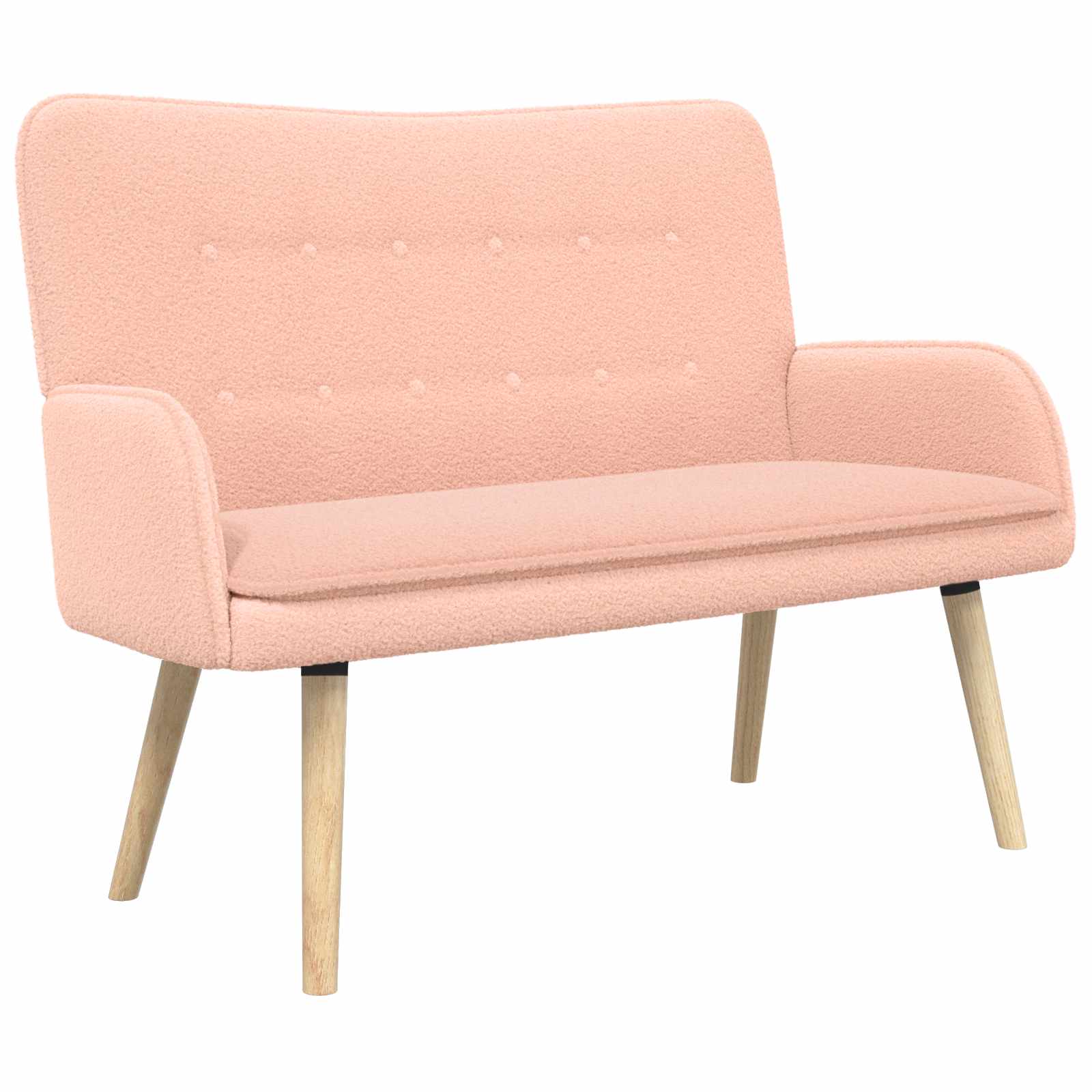 Divano a 2 Posti Rosa 115 x 61 x 87 cm Bouclé | homemem39