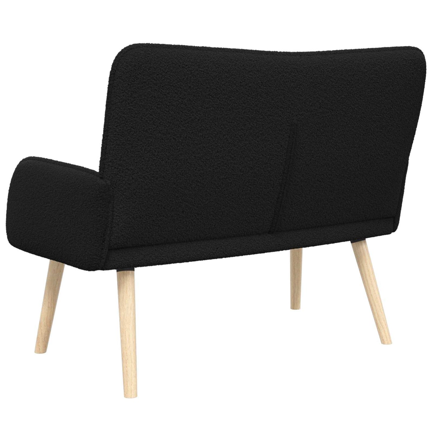 Divano a 2 Posti Nero 115 x 61 x 87 cm Bouclé | homemem39