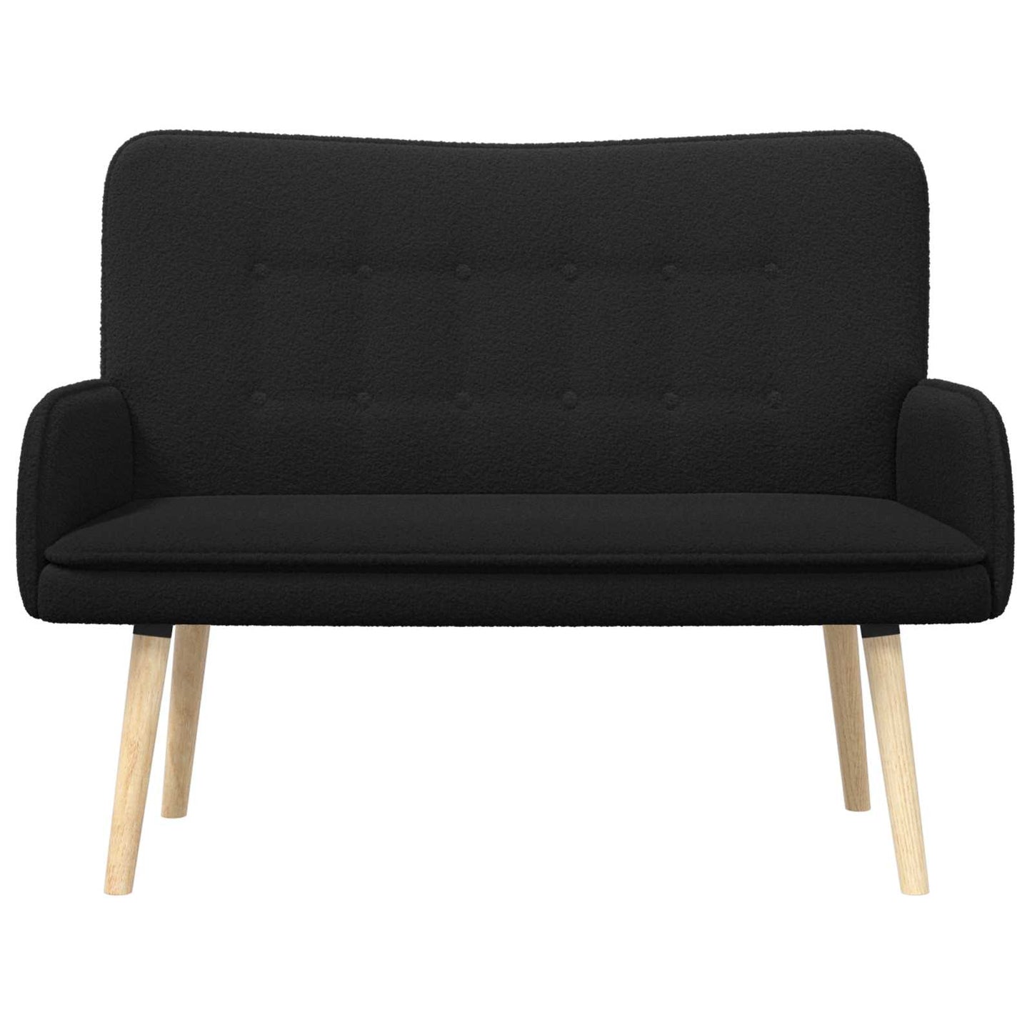 Divano a 2 Posti Nero 115 x 61 x 87 cm Bouclé | homemem39