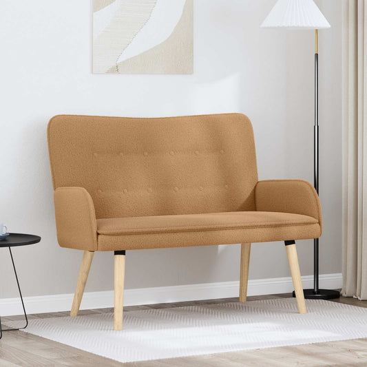 Divano a 2 Posti Beige 115 x 61 x 87 cm Bouclé