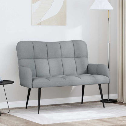 Divano a 2 Posti Grigio Chiaro 115 x 61 x 87 cm Tessuto