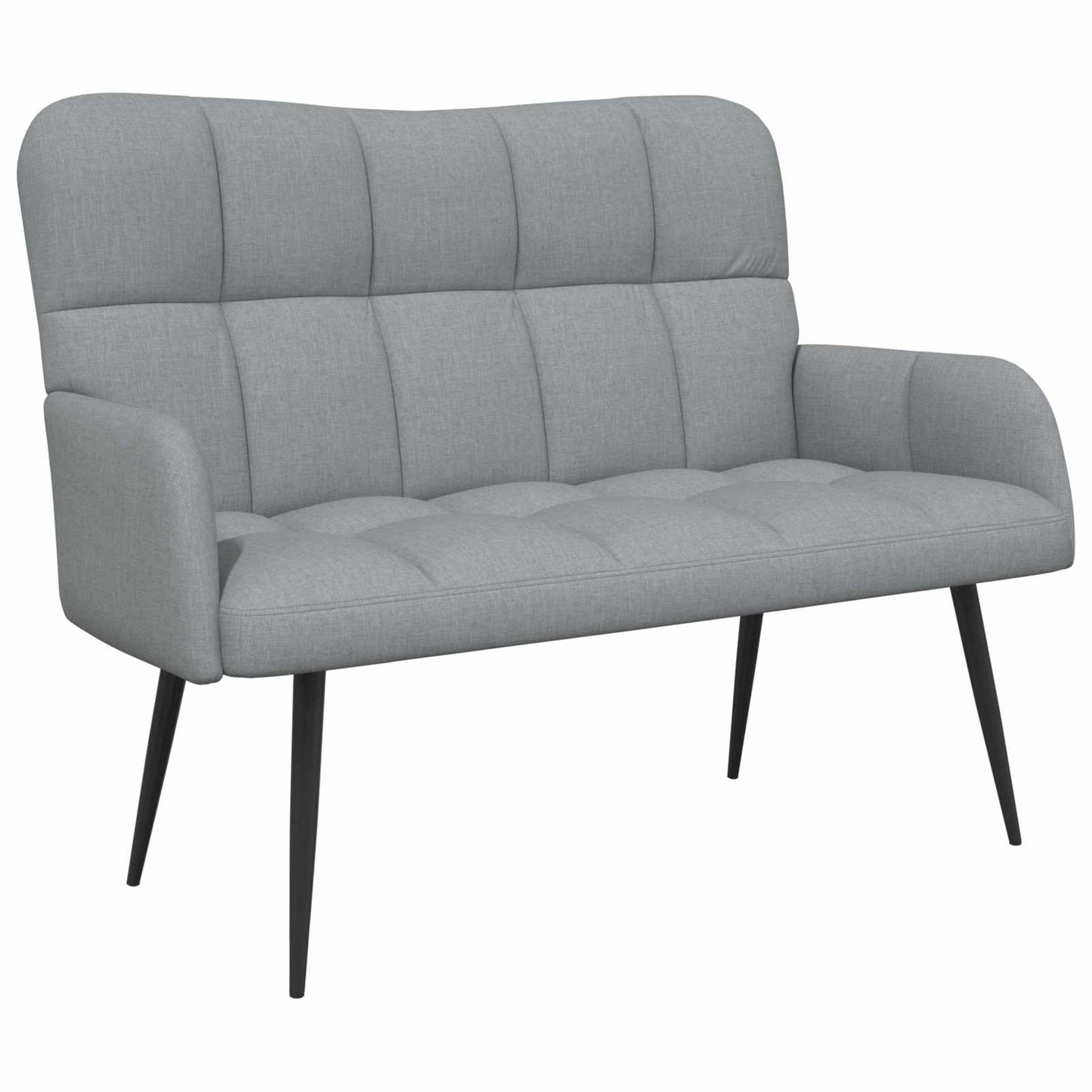Sofa a Due Posti Grigio chiaro 115 x 61 x 87 cm Tessuto | homemem39