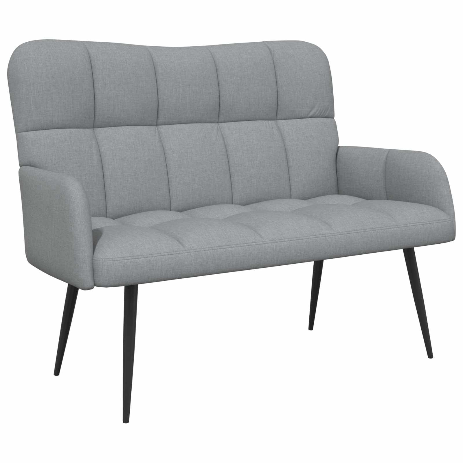 Sofa a Due Posti Grigio chiaro 115 x 61 x 87 cm Tessuto | homemem39