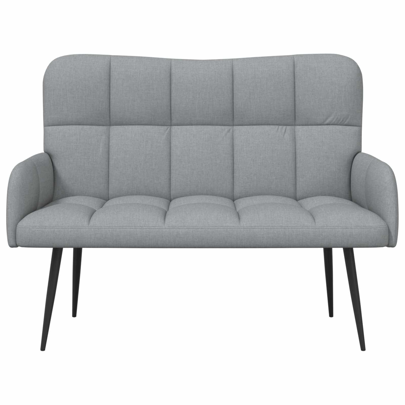 Sofa a Due Posti Grigio chiaro 115 x 61 x 87 cm Tessuto | homemem39