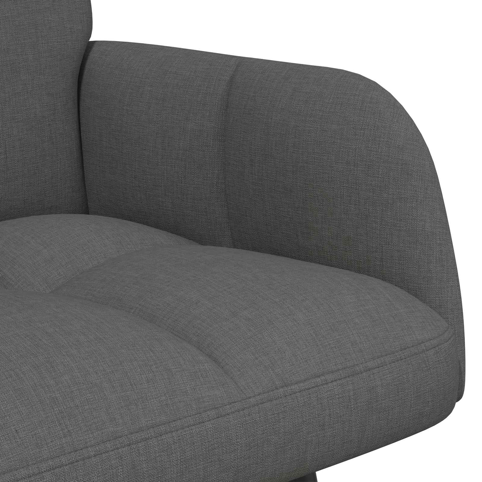 Sofa a Due Posti Grigio scuro 115 x 61 x 87 cm Tessuto | homemem39