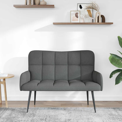 Sofa a Due Posti Grigio scuro 115 x 61 x 87 cm Tessuto | homemem39