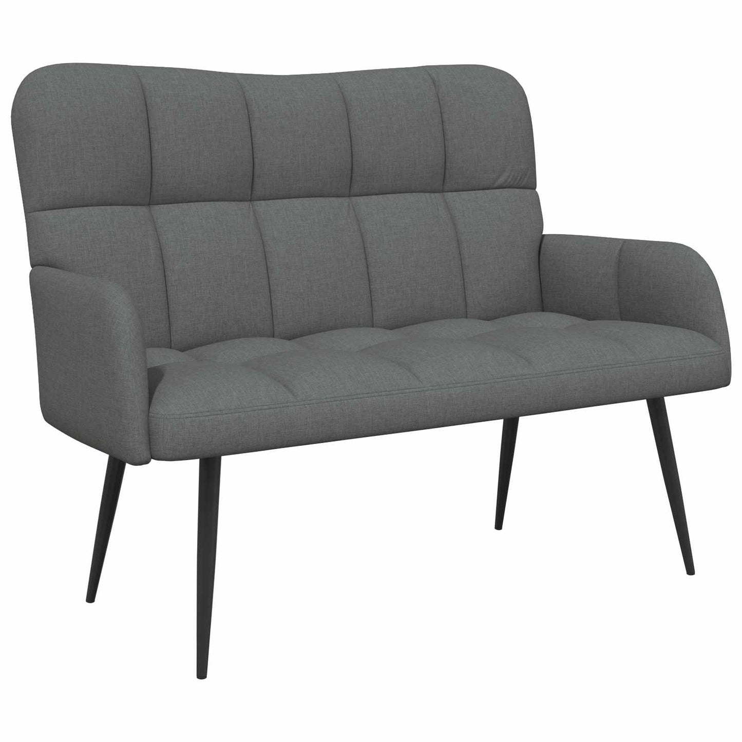 Divano a 2 Posti Grigio Scuro 115 x 61 x 87 cm Tessuto