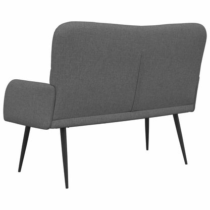 Sofa a Due Posti Grigio scuro 115 x 61 x 87 cm Tessuto | homemem39