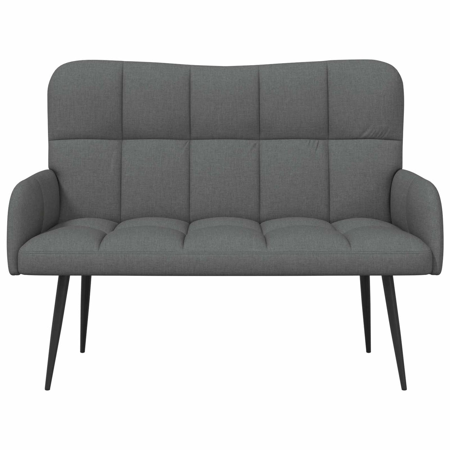 Sofa a Due Posti Grigio scuro 115 x 61 x 87 cm Tessuto | homemem39