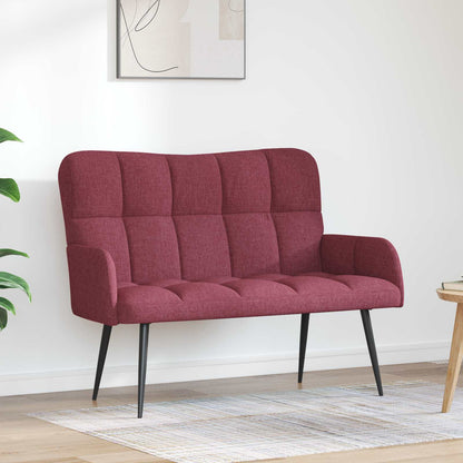 Sofa a Due Posti Rosso vino 115 x 61 x 87 cm Tessuto | homemem39