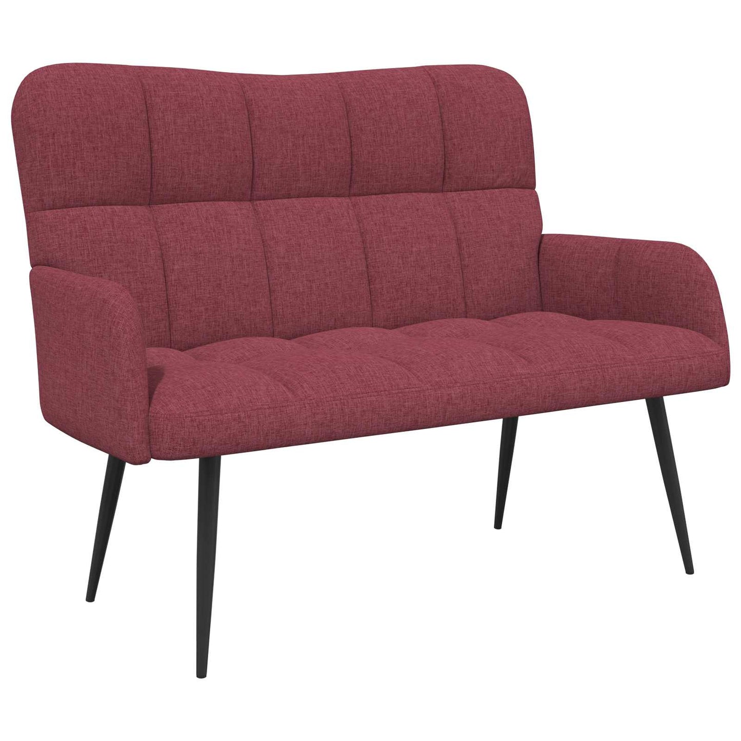 Sofa a Due Posti Rosso vino 115 x 61 x 87 cm Tessuto | homemem39