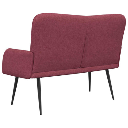 Sofa a Due Posti Rosso vino 115 x 61 x 87 cm Tessuto | homemem39