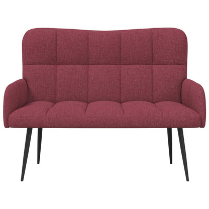 Sofa a Due Posti Rosso vino 115 x 61 x 87 cm Tessuto | homemem39