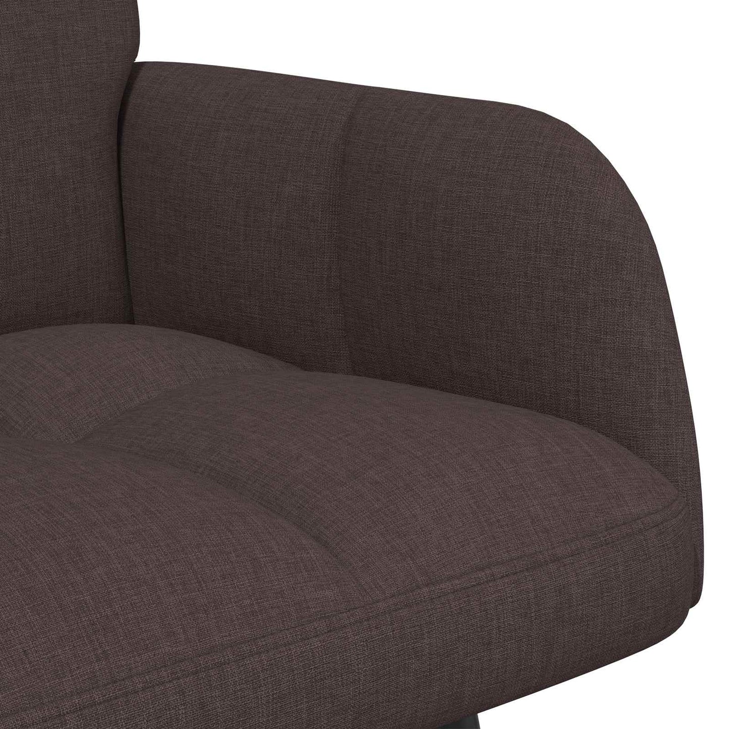 Divano a 2 Posti Marrone Scuro 115 x 61 x 87 cm Tessuto