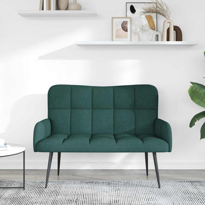 Sofa a Due Posti Verde Scuro 115 x 61 x 87 cm Tessuto | homemem39