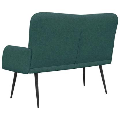 Sofa a Due Posti Verde Scuro 115 x 61 x 87 cm Tessuto | homemem39