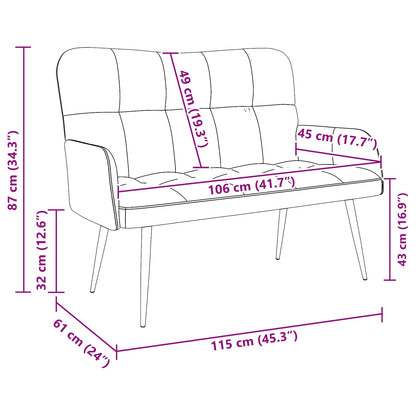 Sofa a Due Posti Talpa 115 x 61 x 87 cm Tessuto | homemem39