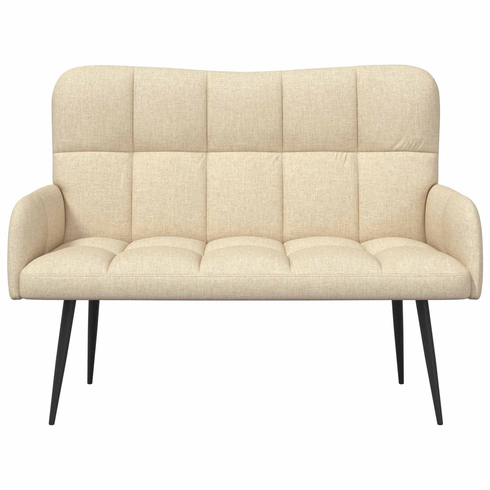Sofa a Due Posti Crema 115 x 61 x 87 cm Tessuto | homemem39