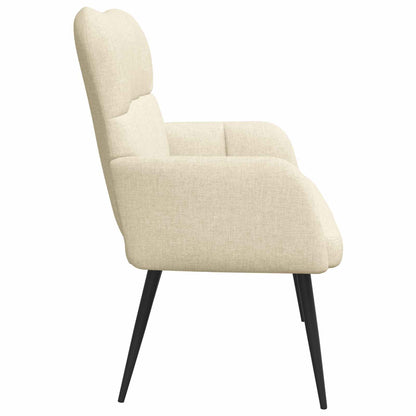 Sofa a Due Posti Crema 115 x 61 x 87 cm Tessuto | homemem39