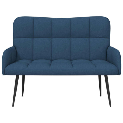 Sofa a Due Posti Blu 115 x 61 x 87 cm Tessuto | homemem39