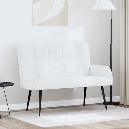 Divano a 2 Posti Bianco 115 x 61 x 87 cm Tessuto