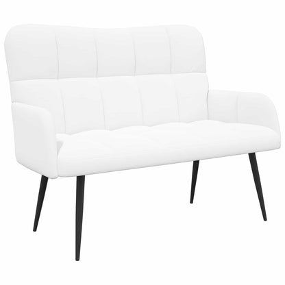 Divano a 2 Posti Bianco 115 x 61 x 87 cm Tessuto