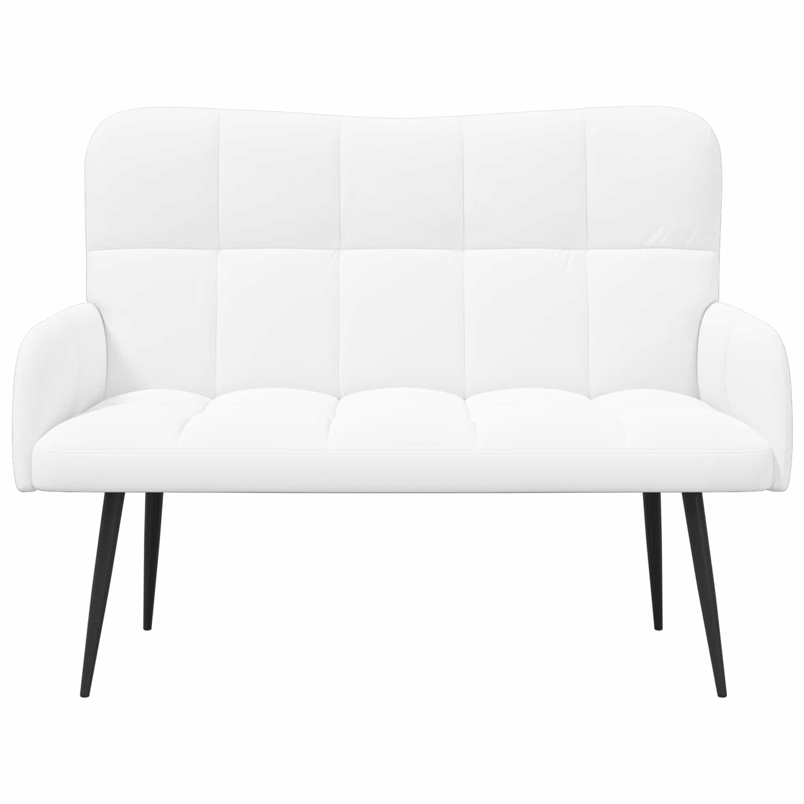 Sofa a Due Posti Bianco 115 x 61 x 87 cm Tessuto | homemem39
